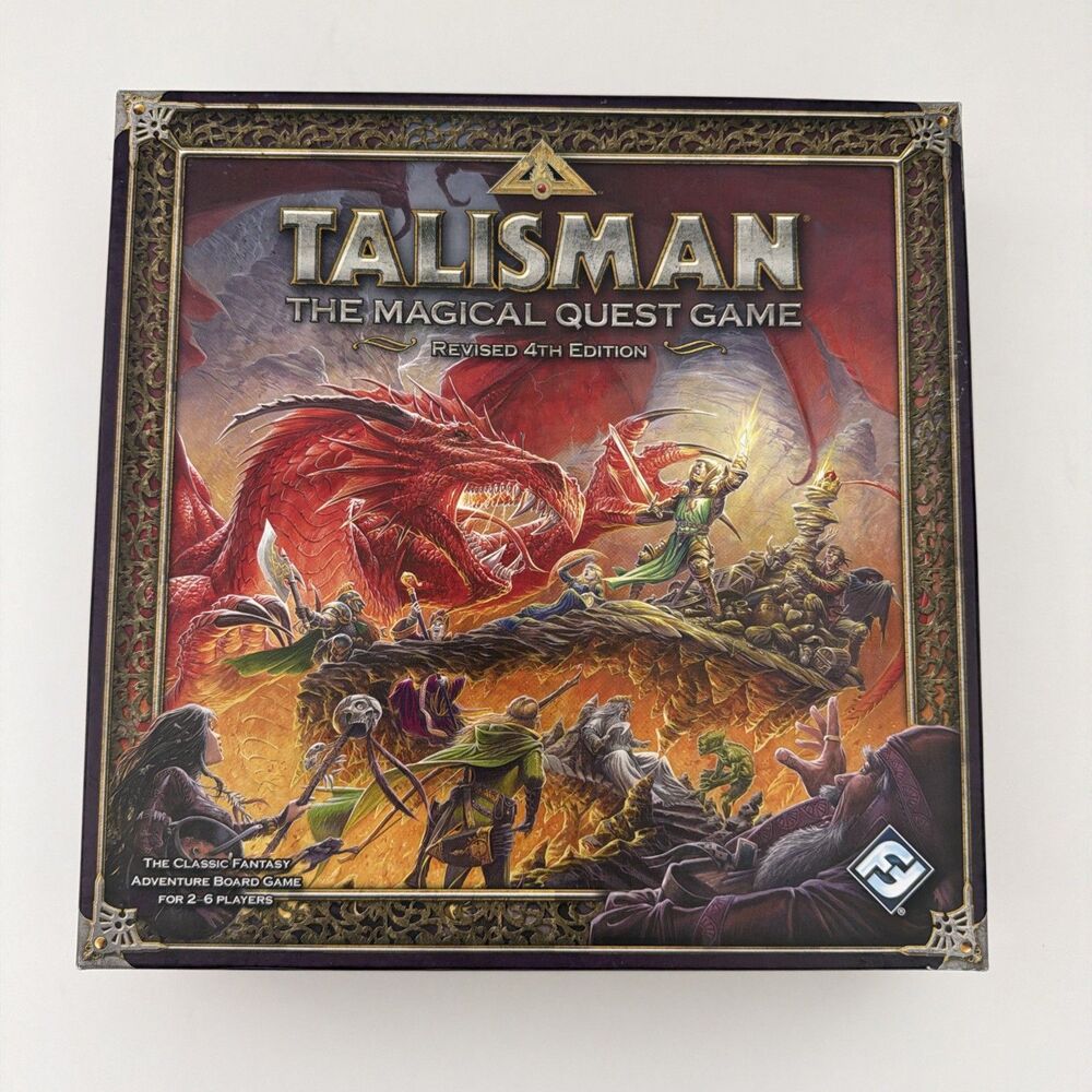 Talisman Magical Quest Game Revised 4th Edition Complete Fantasy Flight Open Box